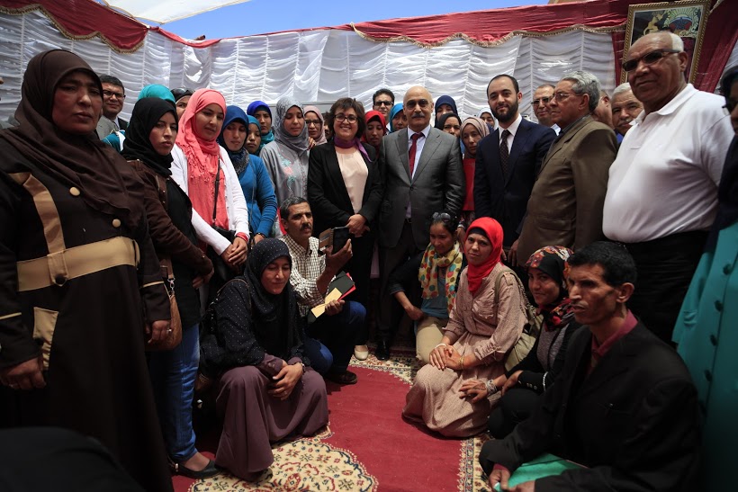Les lauréats de la première session de formation organisée par ACWA Power Ouarzazate dispensée à l’Institut des Arts Traditionnels de Ouarzazate