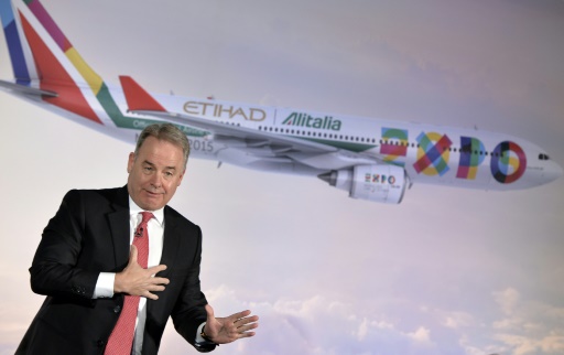 James Hogan, PDG de la compagnie émiratie Etihad Airways à Rome