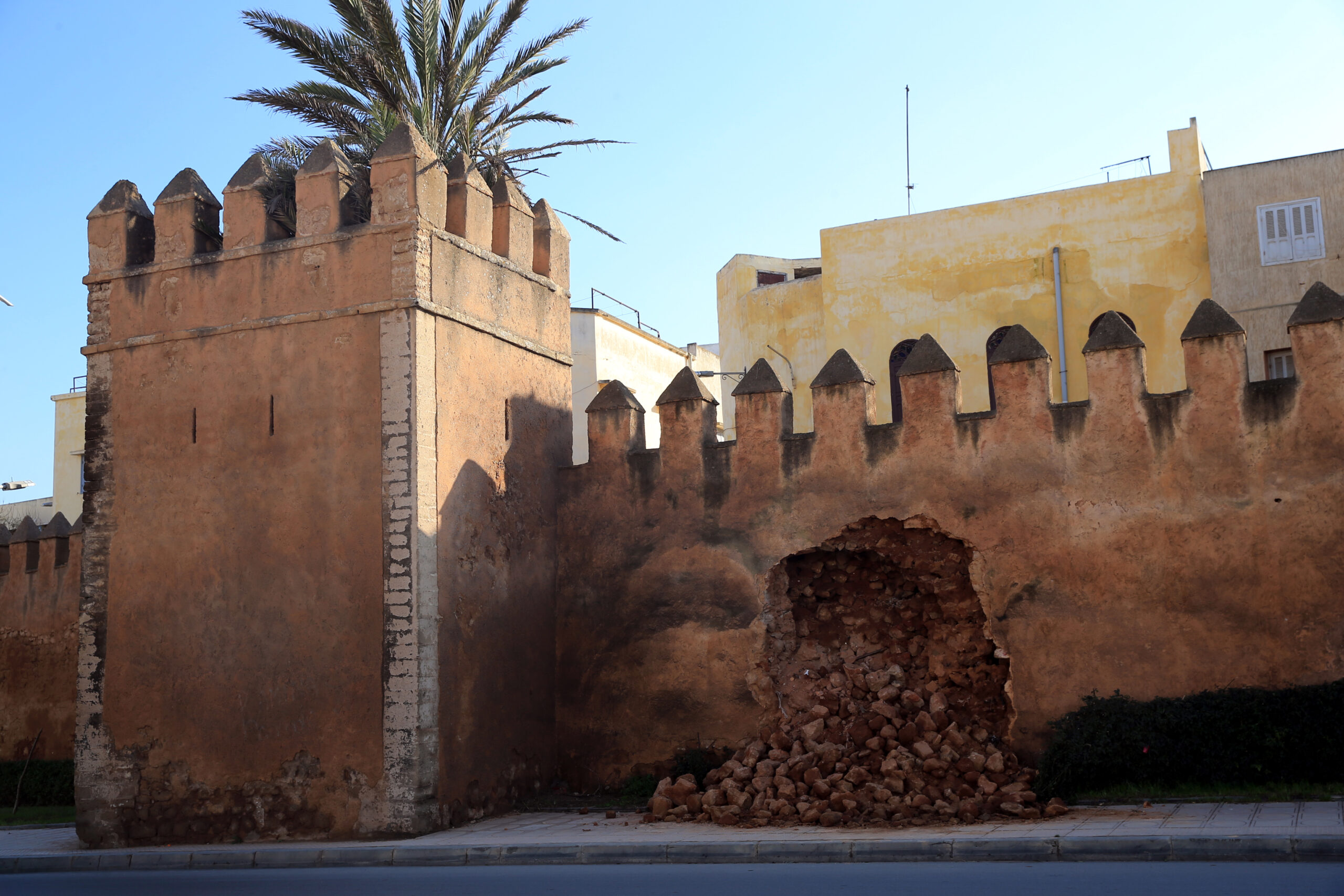 Salé : Effondrement d’une partie de la muraille historique