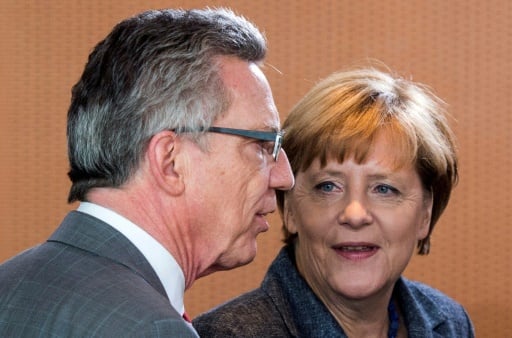 Angela Merkel et son ministre de l’Intérieur, Thomas de Maizière