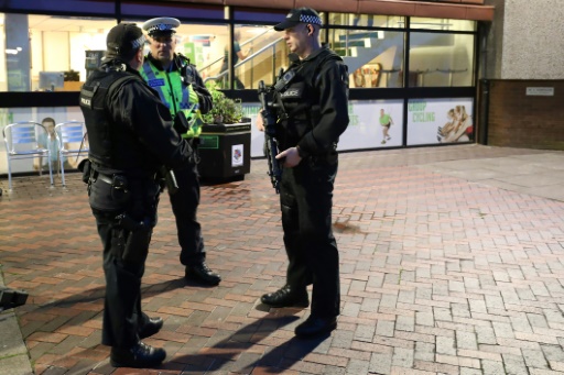 Des policiers patrouillent