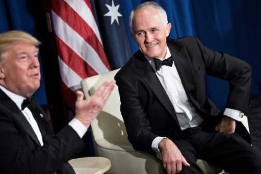 Malcolm Turnbull (d) et Donald Trump