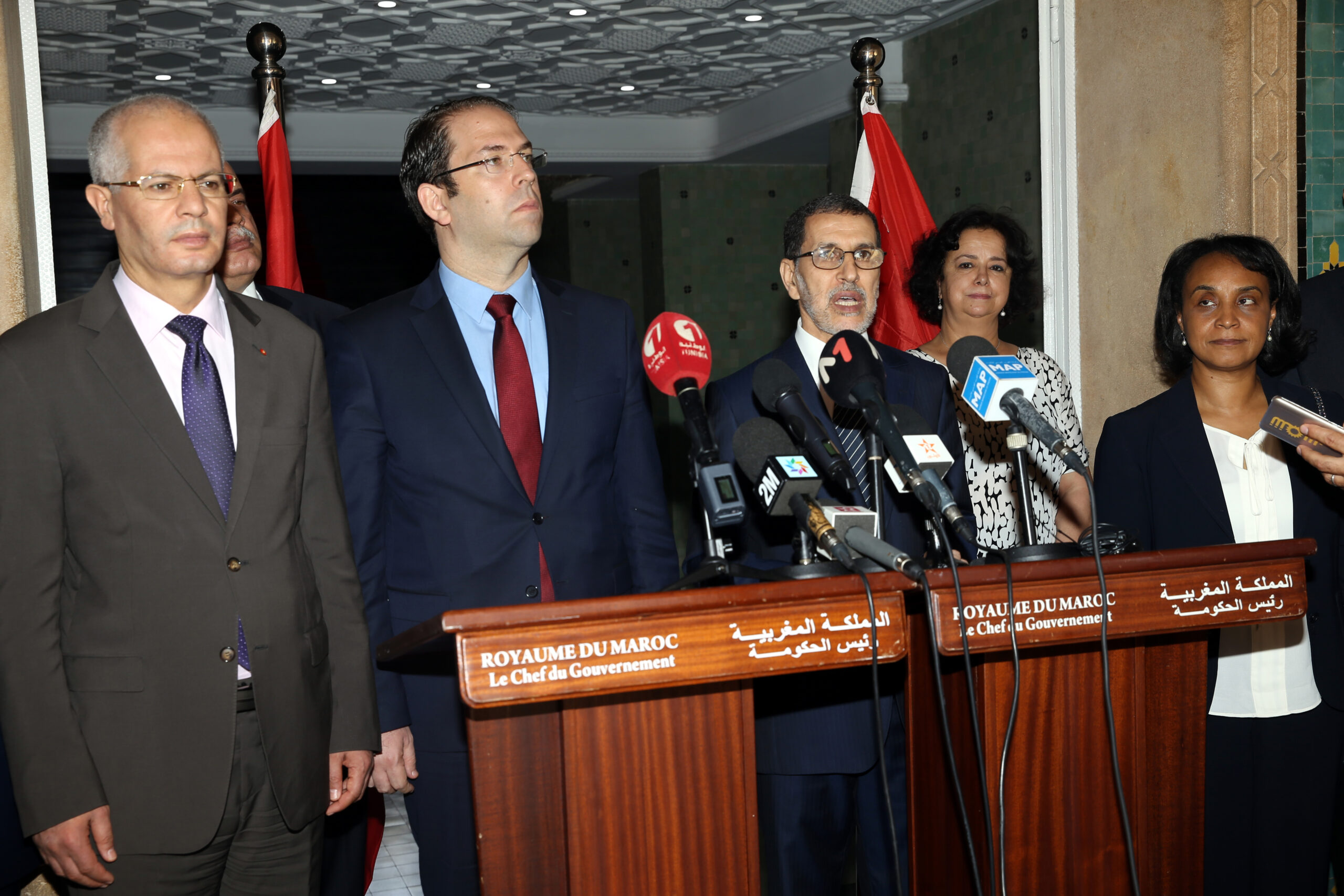 Point de presse de M. El Othmani et son homologue tunisien