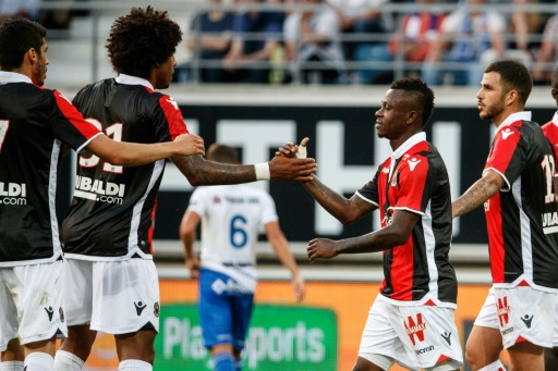 Les Niçois vainqueurs de La Gantoise en match amical avec notamment un but de Jean Michaël Seri (2e d)