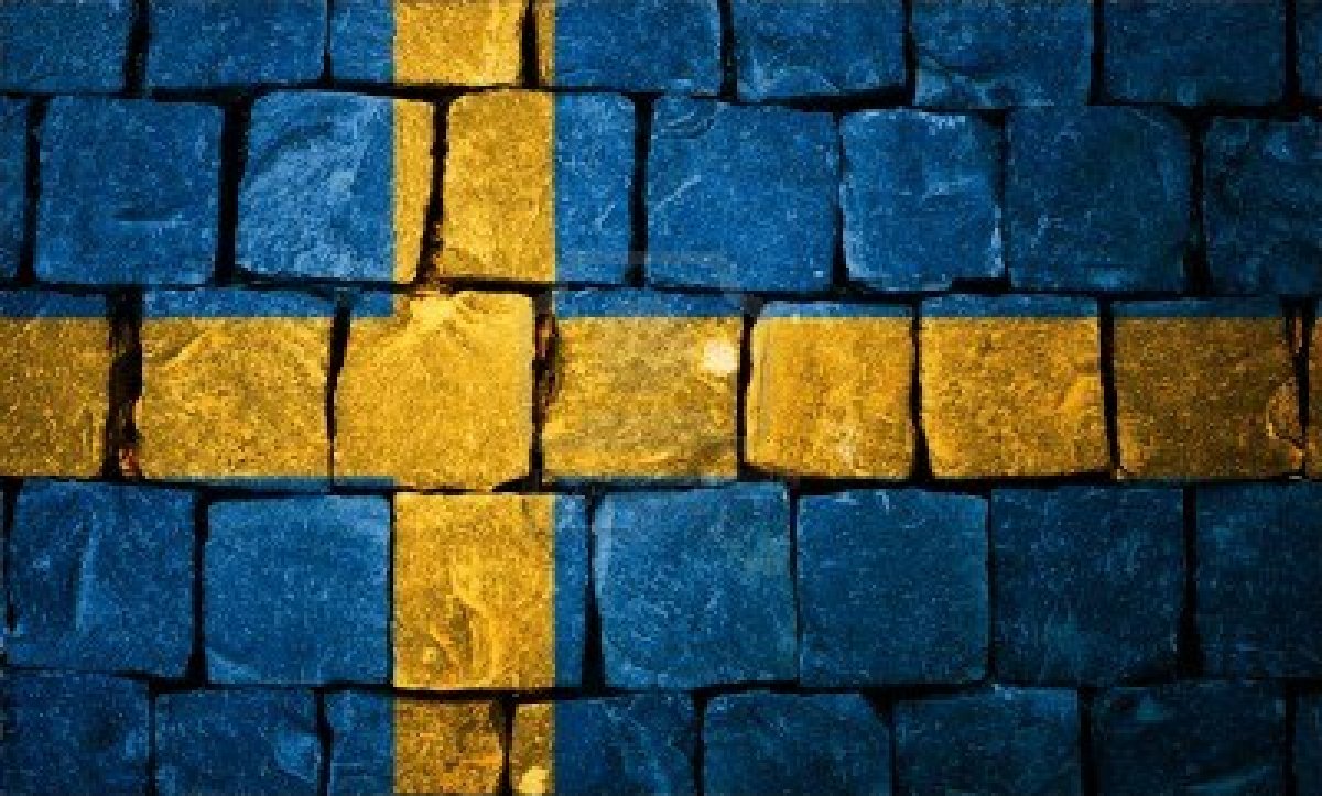 swedish-flag-on-wall