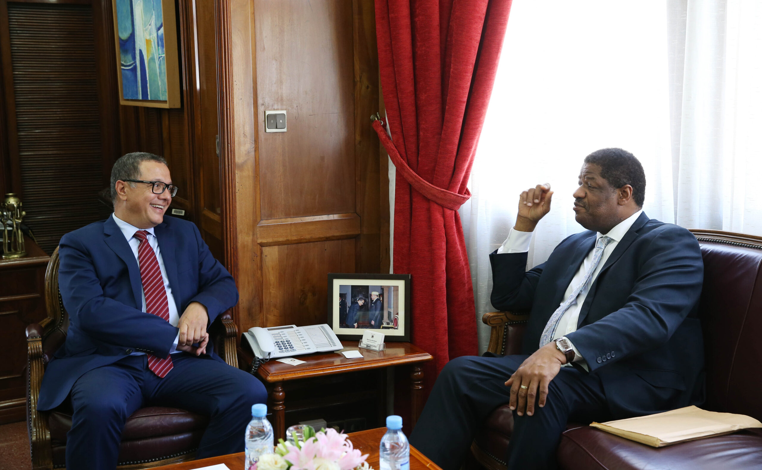 Boussaid  s’entretient à Rabat avec Marcel Alain De Souza