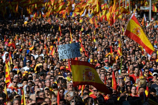 Manif pro Madrid à Barcelone