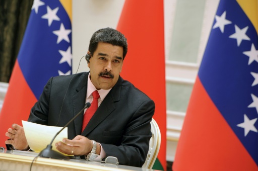 Le président vénézuélien Nicolas Maduro lors d&rsquo;une conférence de presse à Minsk (Bélarus)