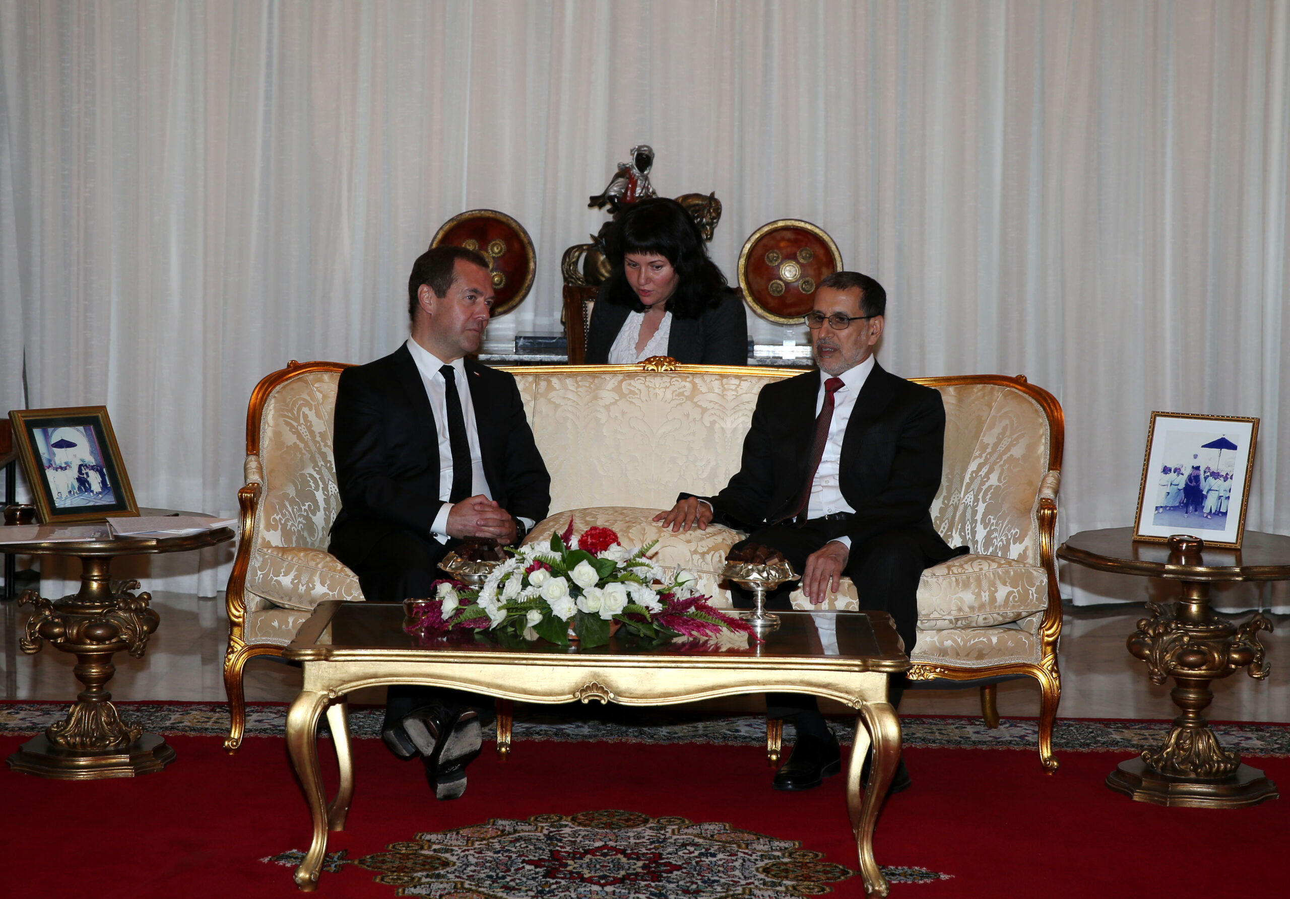 Arrivée du Premier ministre russe Dmitri Medvedev
