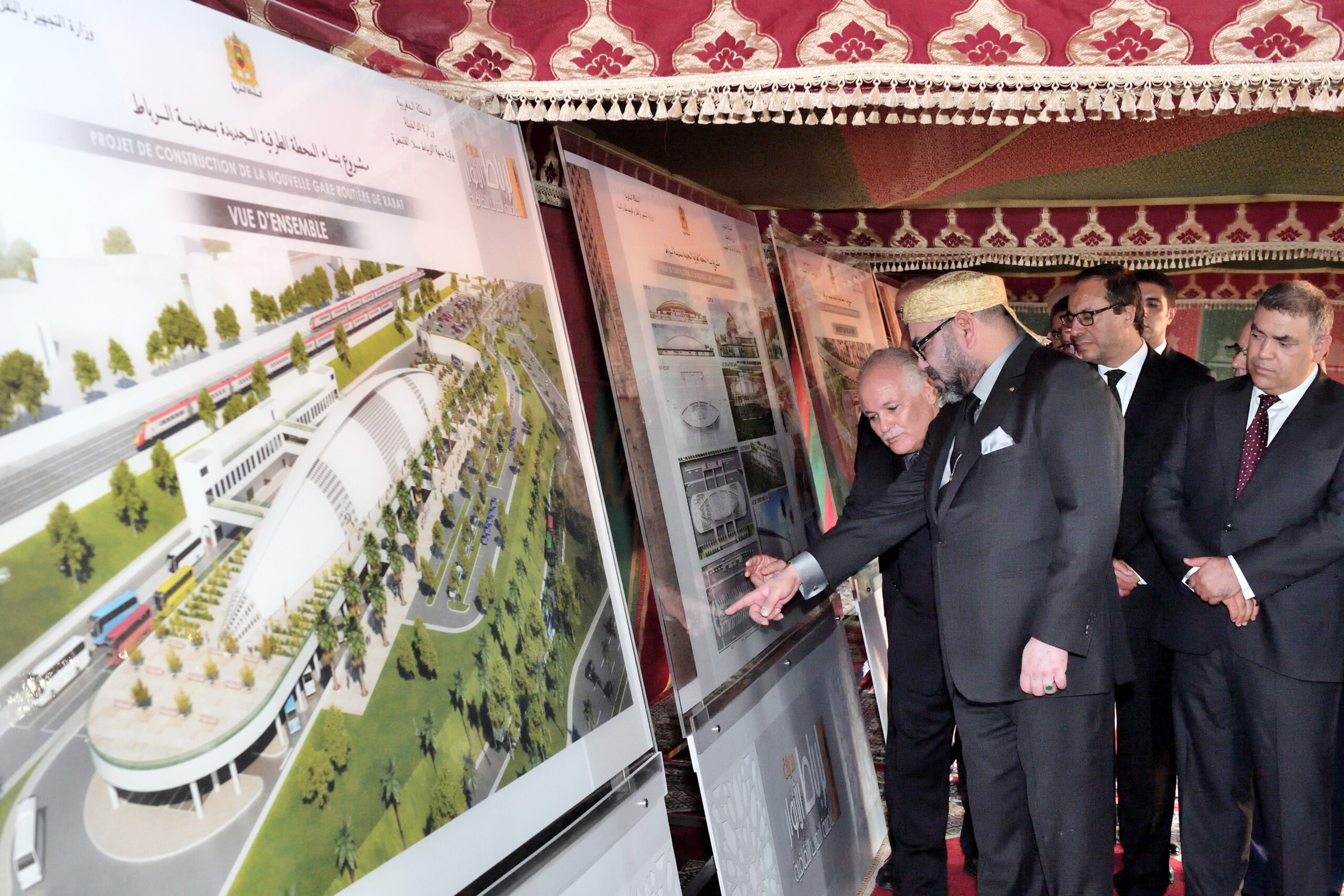 SM le Roi lance le projet de la nouvelle gare routière de Rabat