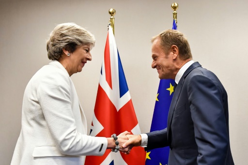 Theresa May et Donald Tusk