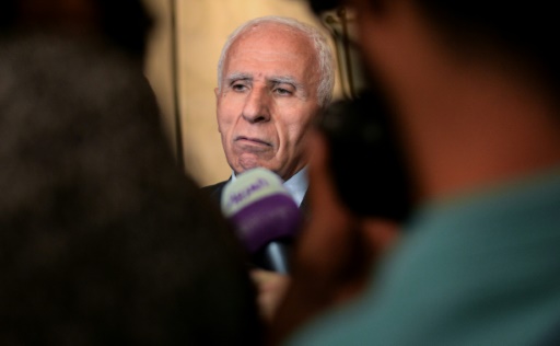 Azzam al-Ahmad, chef de la délégation du Fatah, à l’issue d’une réunion entre partis palestiniens au Caire