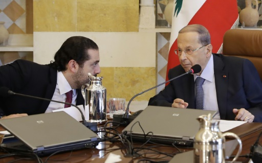 Hariri et le président Aoiun