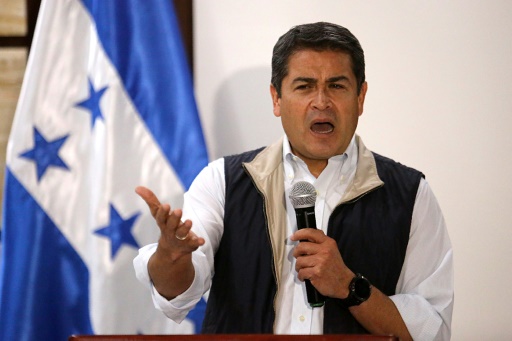 Le président du Honduras Juan Orlando Hernandez