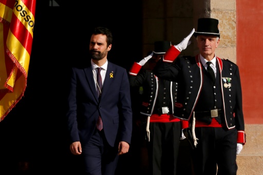 nouveau président du Parlement catalan Roger Torrent