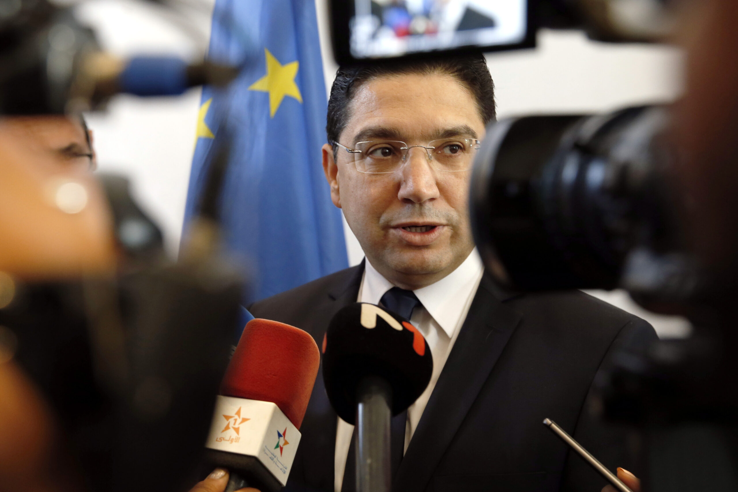 M. Nasser Bourita donne une déclaration à la presse