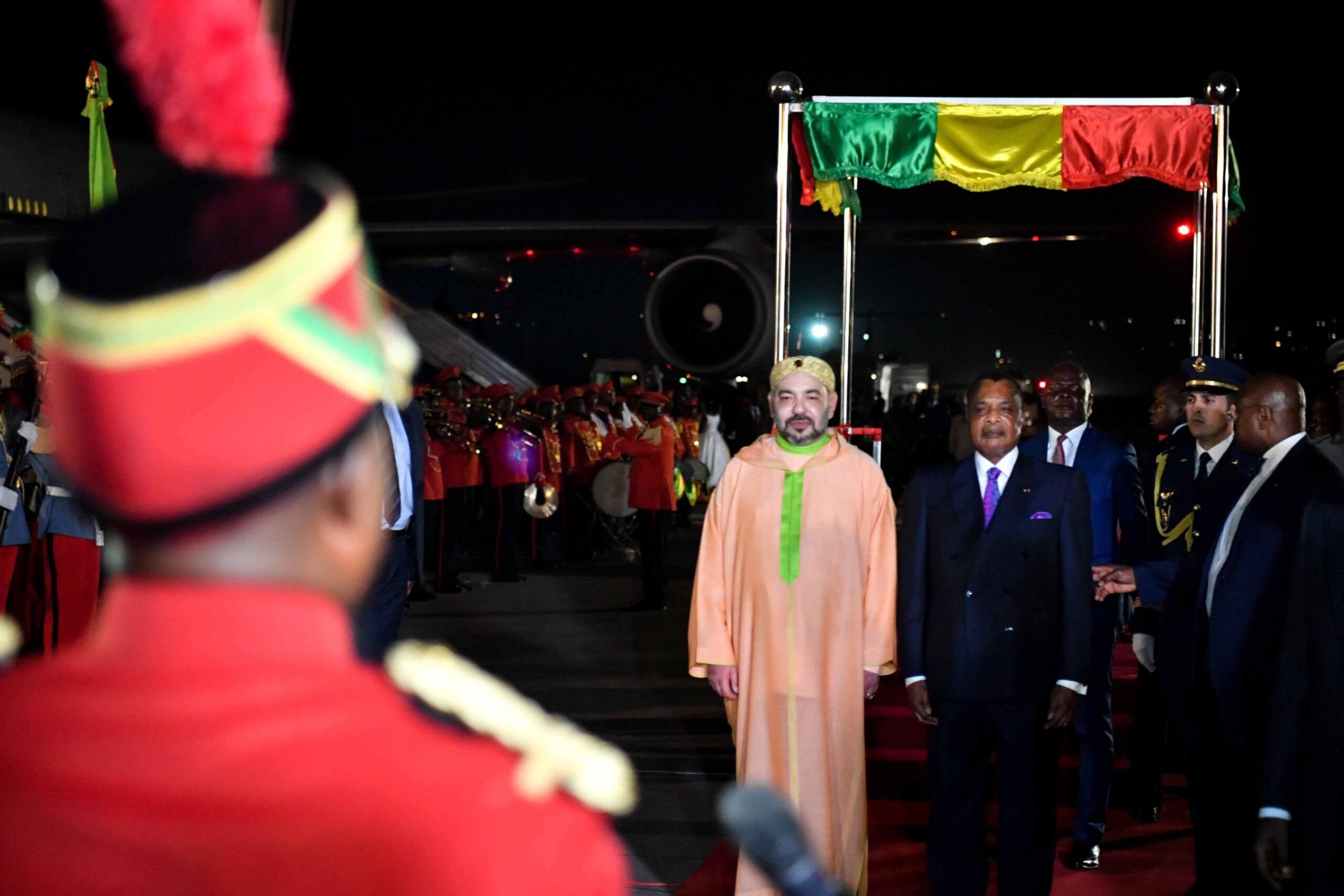 Arrivée de SM le Roi à Brazzaville
