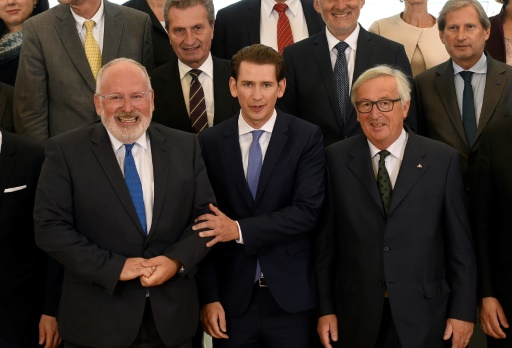 Jean-Claude Juncker – Sebastian Kurz- Frans Timmermans