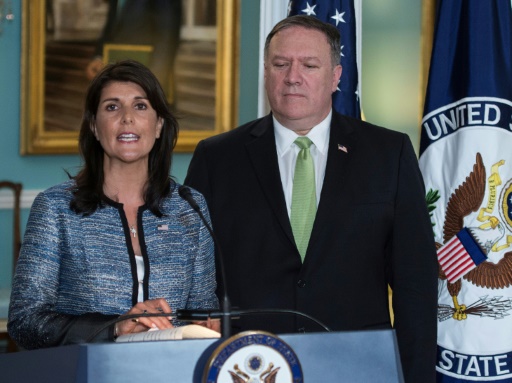 Nikki Haley et Mike Pompeo