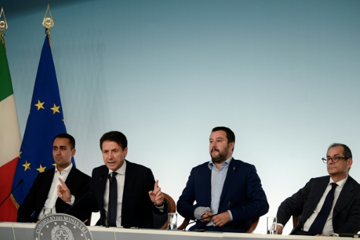 Luigi Di Maio, Giuseppe Conte, Matteo Salvini, Giovanni Tria