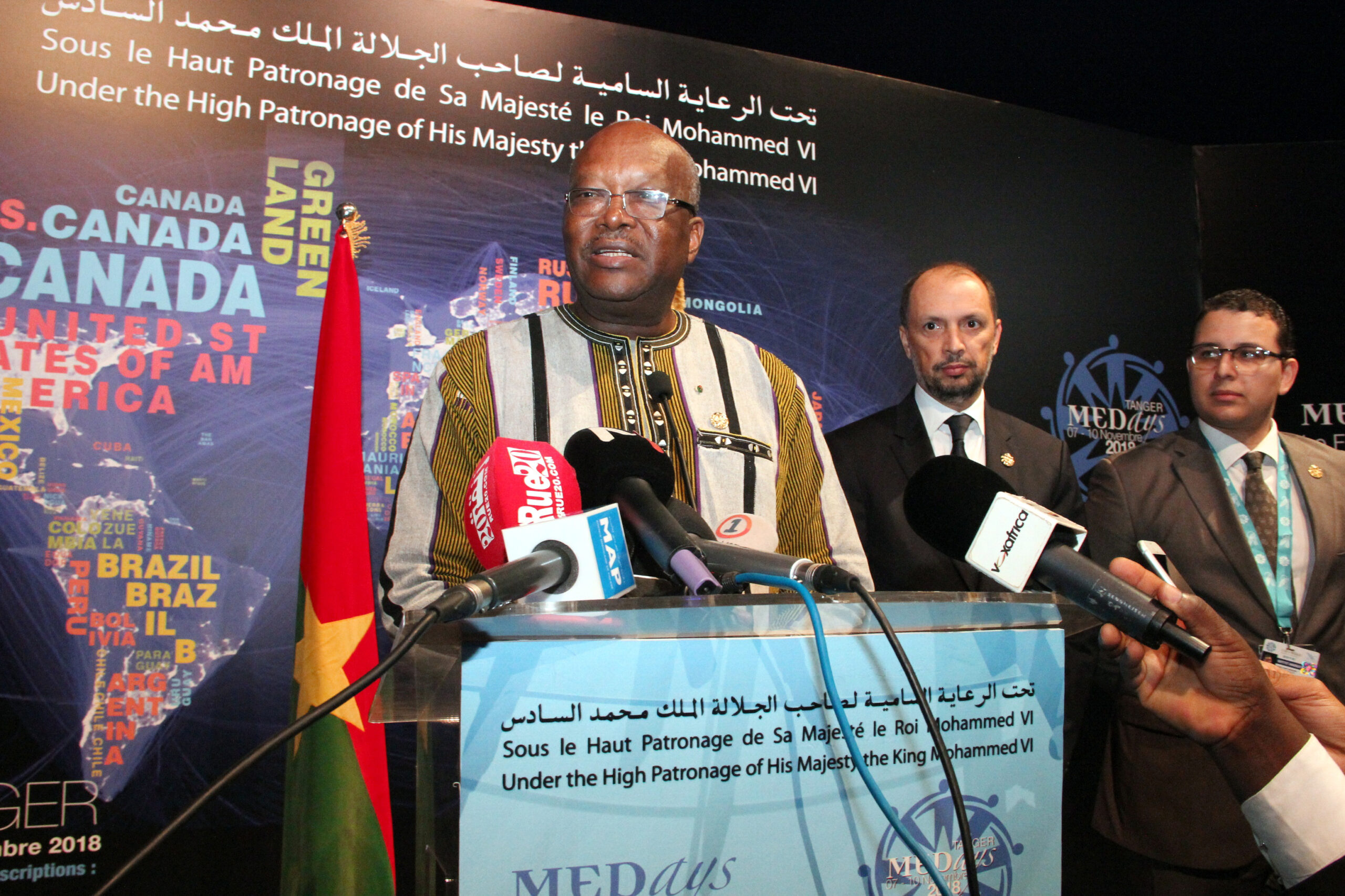 Roch Marc Christian Kaboré donne une déclaration à la presse