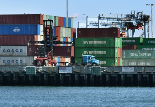 conteneurs au port de Long Beach