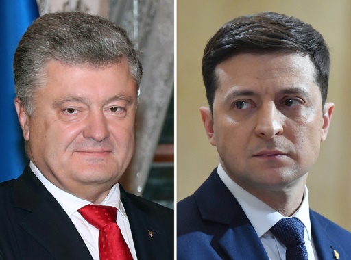 Petro Porochenko et Volodymyr Zelensky