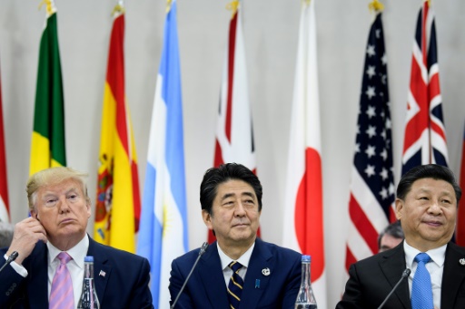 Trump, Abe et  Xi Jinping