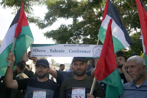 Palestiniens manifestent à Bahreïn