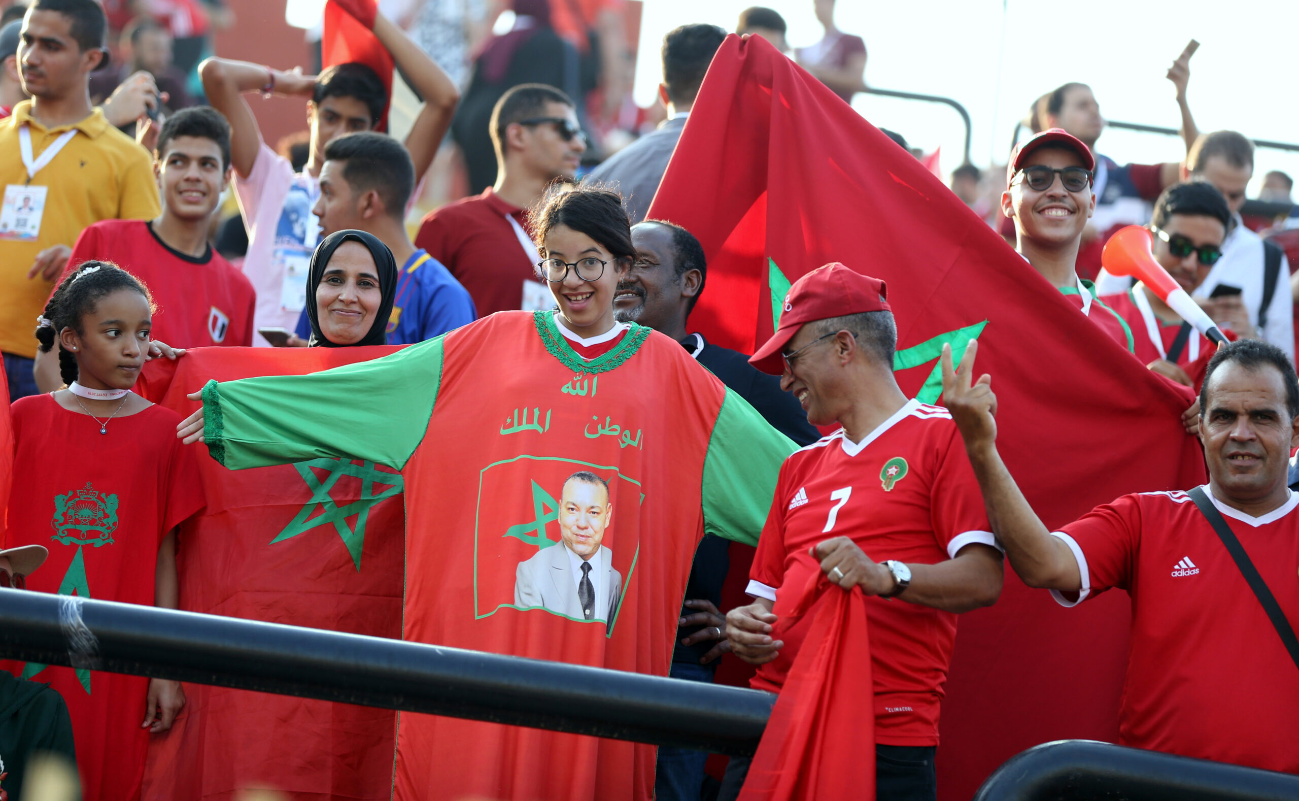 CAN 2019 : Ambiance au Caire avant le match Maroc/Afrique du Sud CAN2019 public équipe nationale maroc