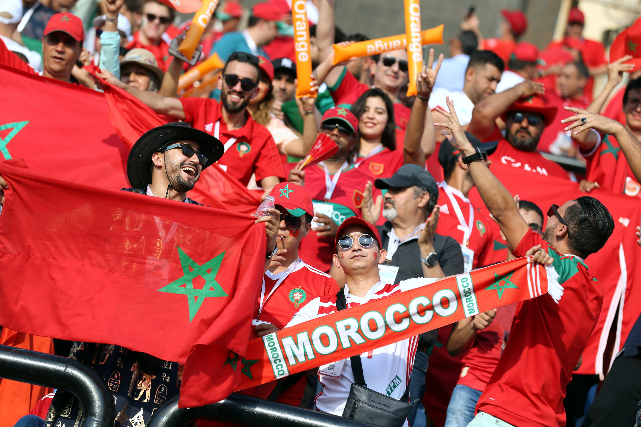CAN 2019 : Ambiance au Caire avant le match Maroc/Afrique du Sud CAN2019 public équipe nationale maroc
