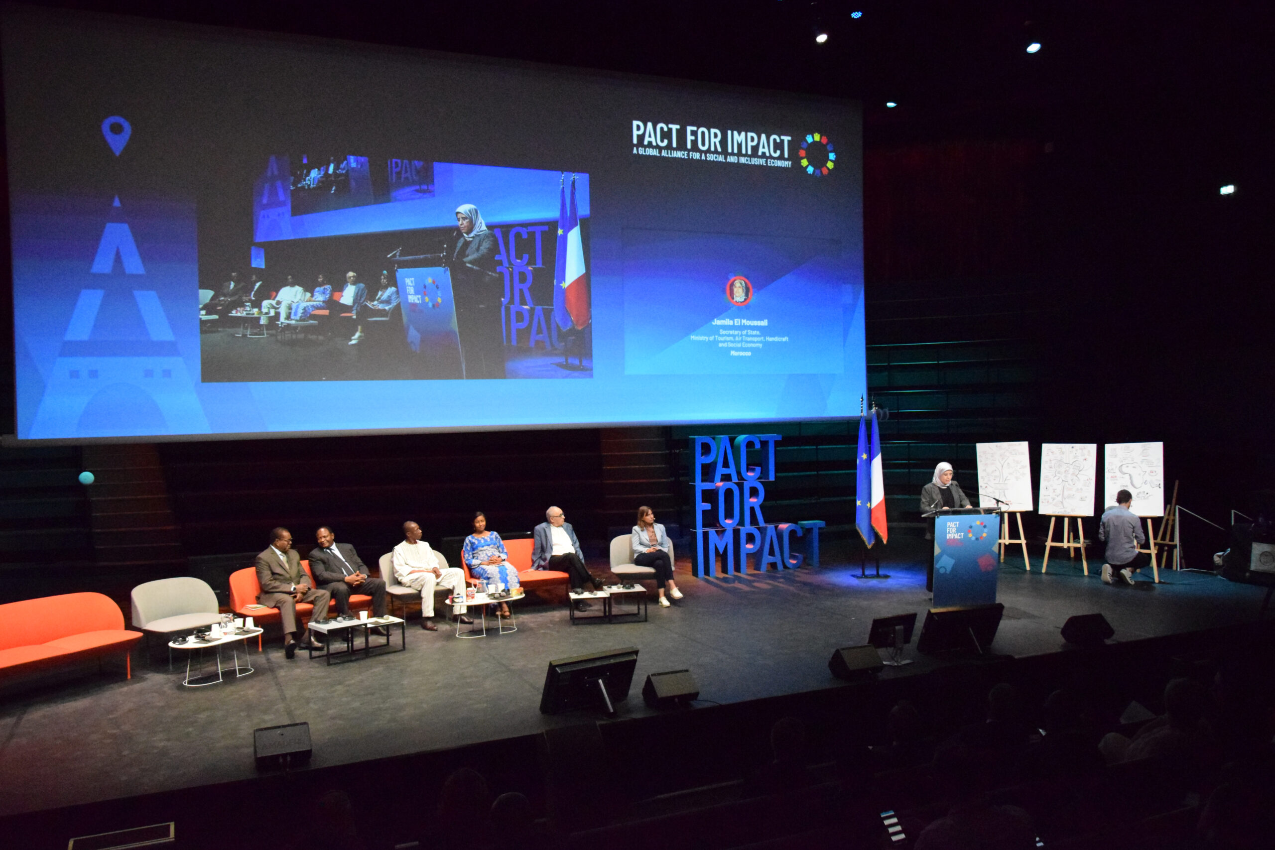 Cérémonie de clôture du premier Sommet Pact for Impact à Paris