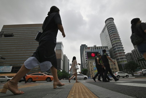 passants corée du sud séoul