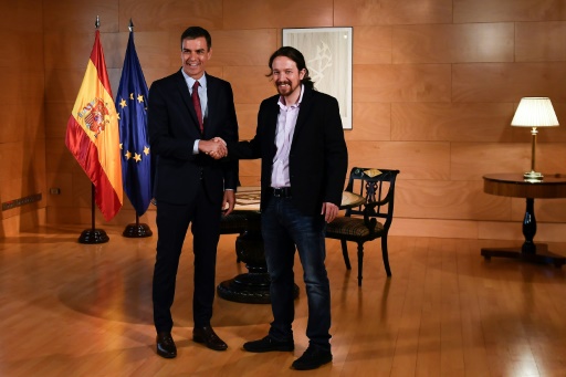Pedro Sanchez et Pablo Iglesias espagne