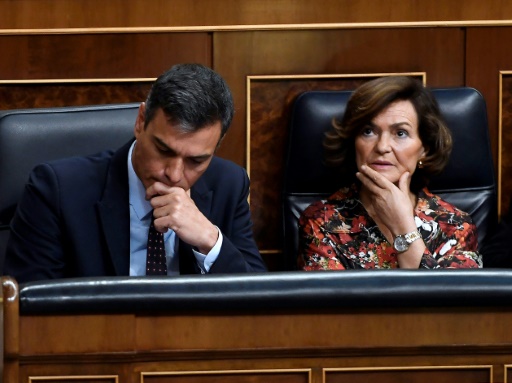 Pedro Sanchez et Carmen Calvo
