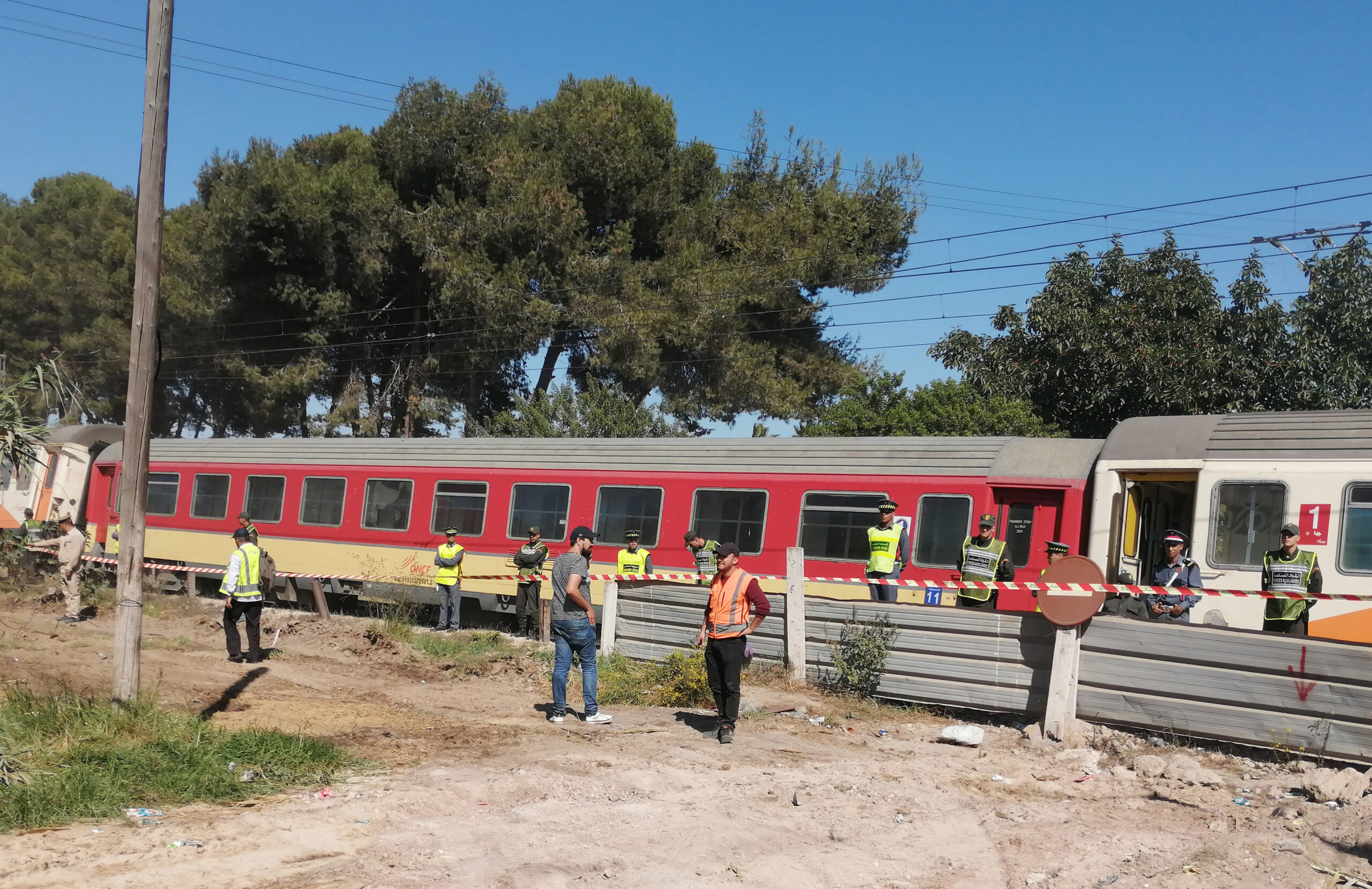 Sortie de rails d&rsquo;un train près de Bouskoura