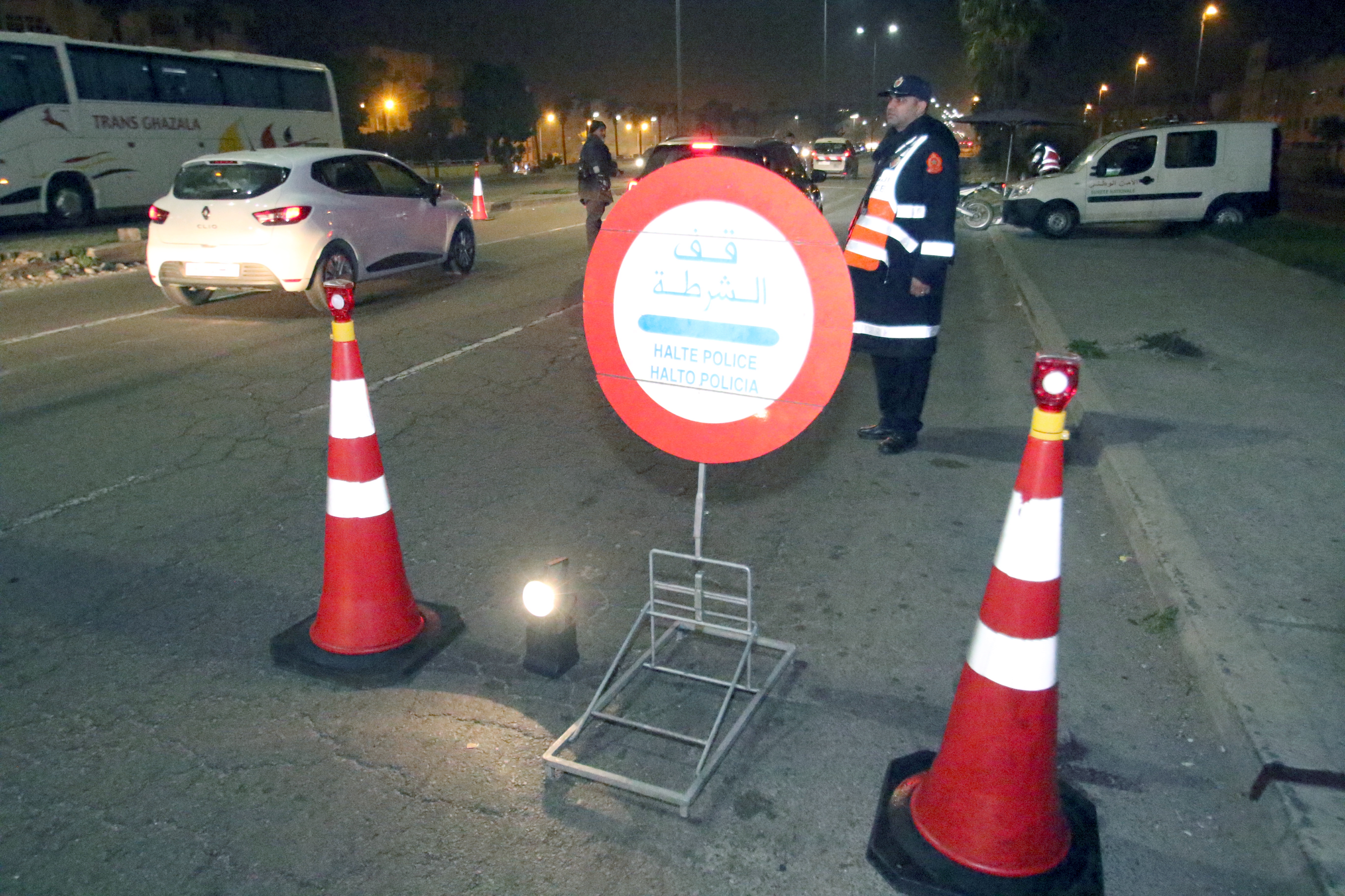 police maroc dispositif sécuritaire BCIJ BNPJ DGSN check-point barrage