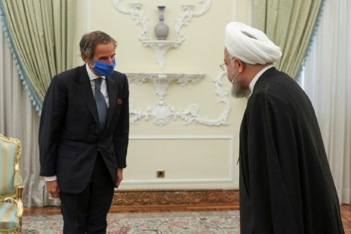 hassan rouhani et le directeur de l&rsquo;AIEA Rafael Mariano