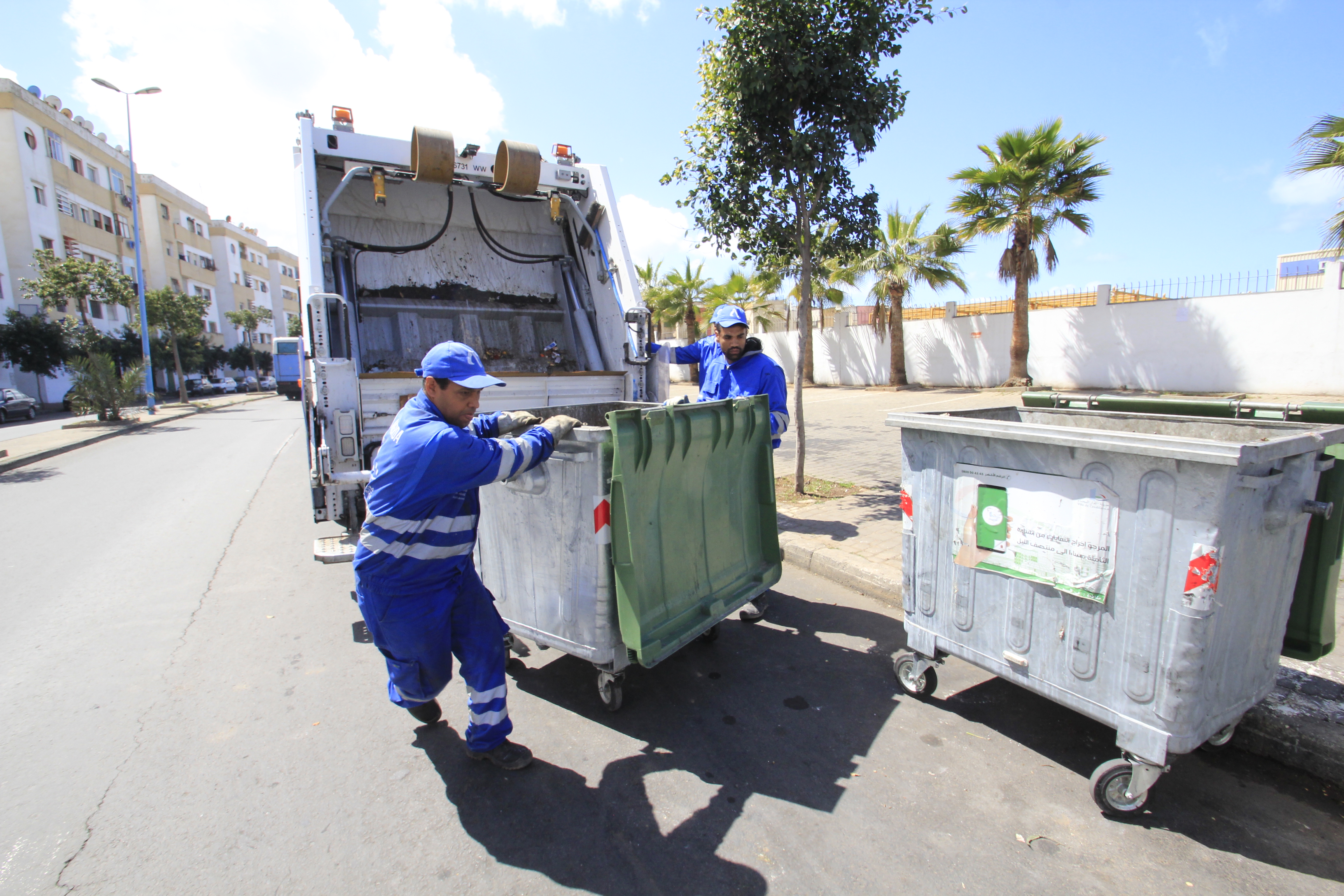 Casablanca Baia éboueurs collecte déchets