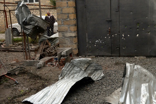 éclats d&rsquo;obus lors de combats azerbaïdjan