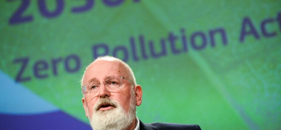 Frans Timmermans, vice-président de la Commission européenne chargé du Pacte vert, à Bruxelles, le 12 mai 2021.