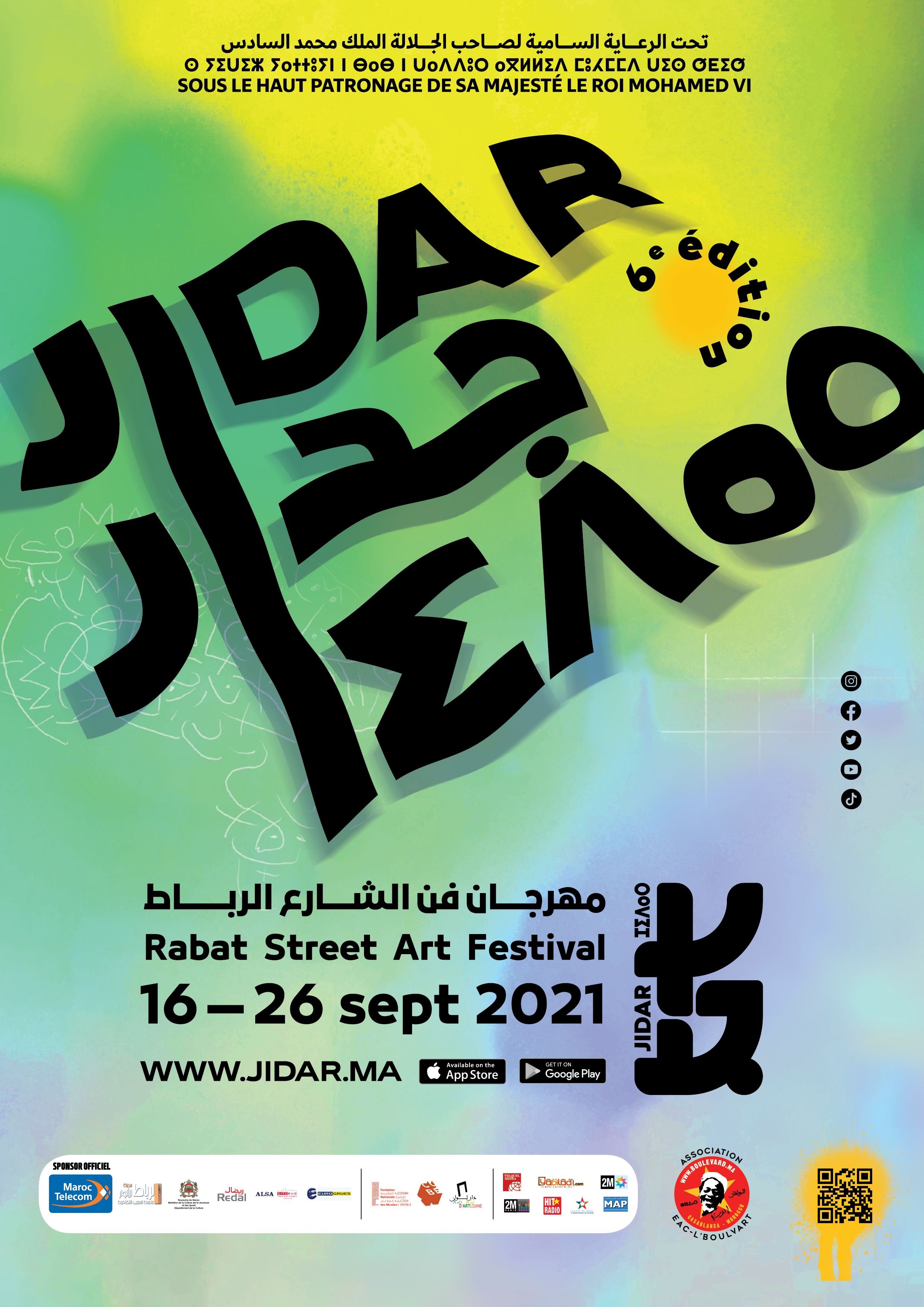 Affiche Jidar#6 Rabat Street Art Festival 2021