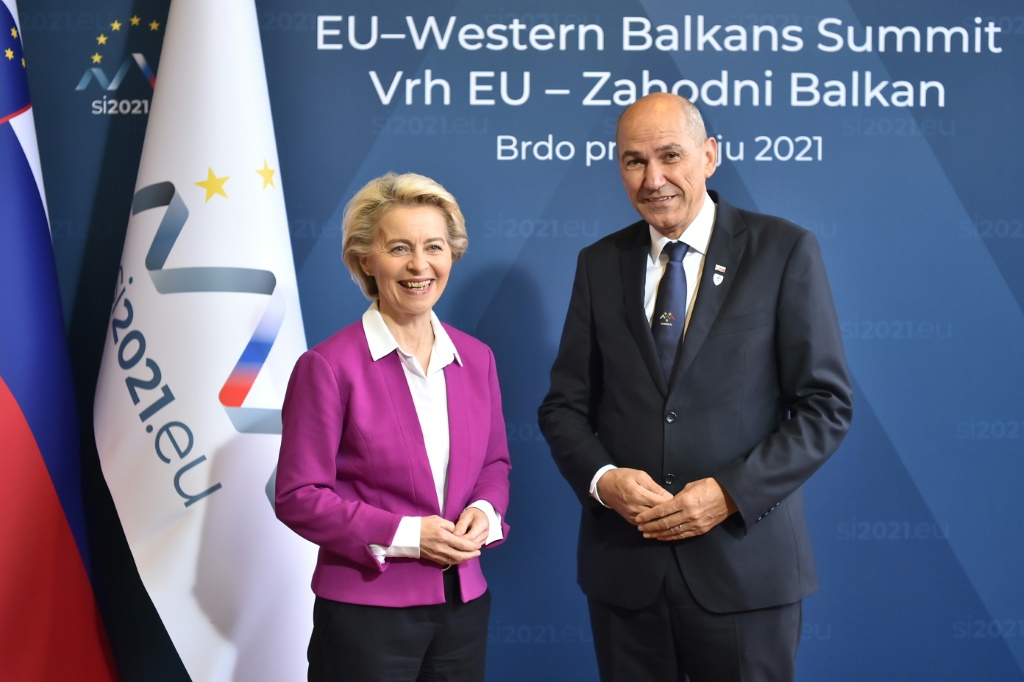 Ursula von der Leyen et Janez Jansa