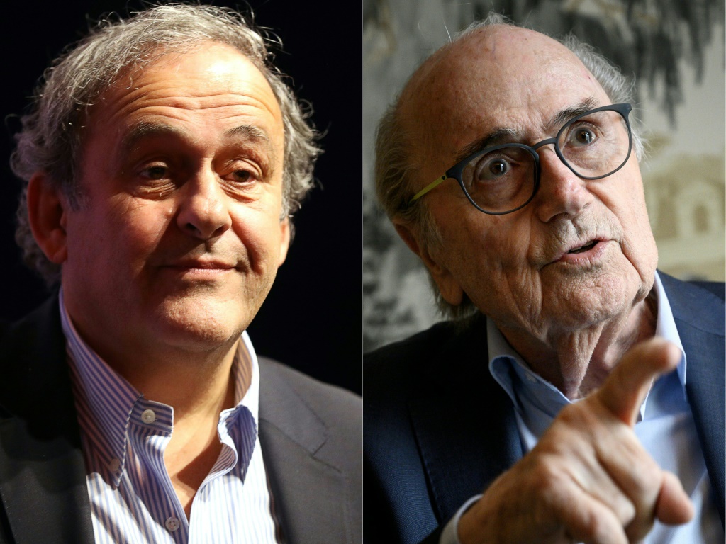 Michel Platini et Sepp Blatter