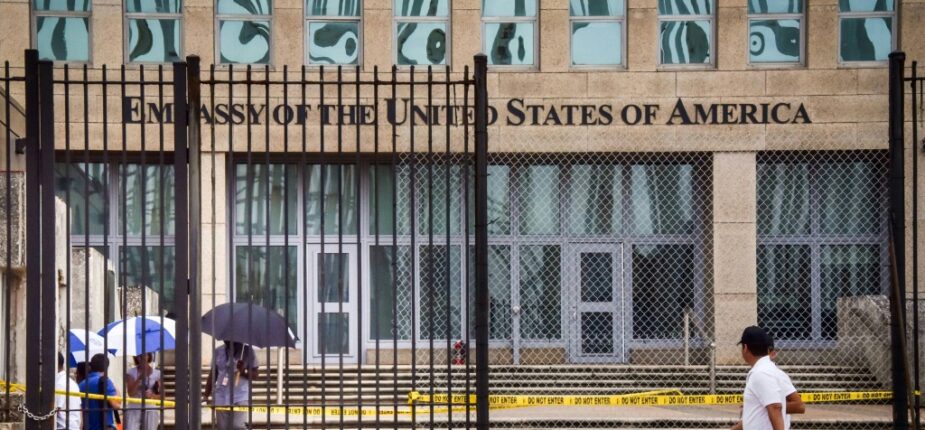 Le bâtiment de l'ambassade des États-Unis à La Havane, le 29 septembre 2017