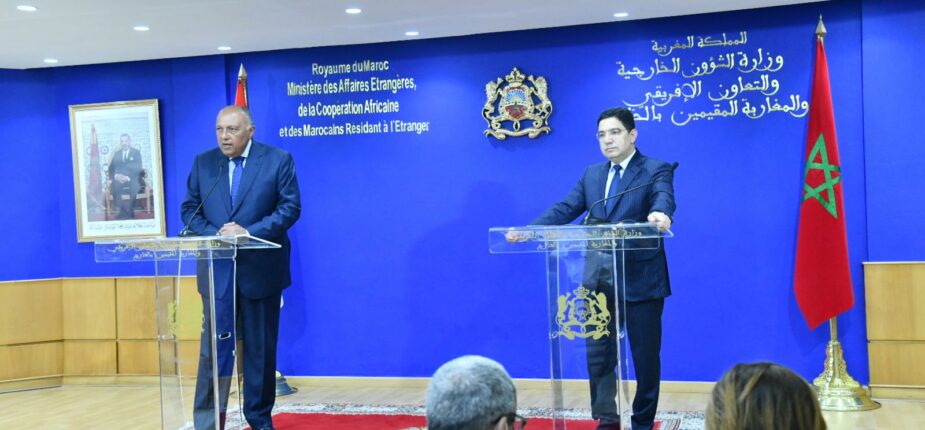 M. Nasser Bourita s’entretient avec le ministre égyptien des Affaires étrangères, M. Sameh Choukri