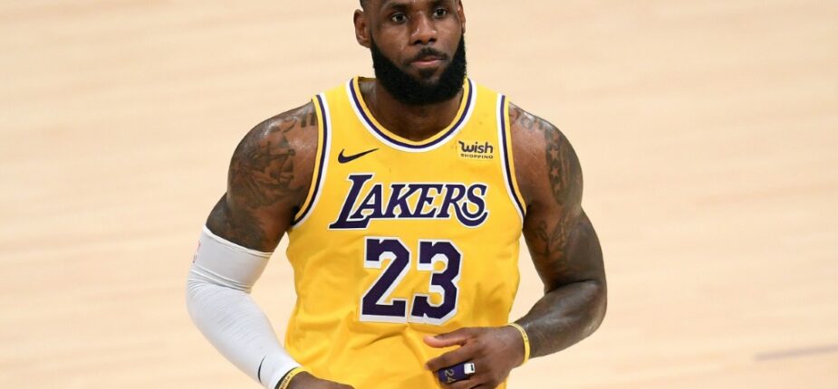 La superstar des Los Angeles Lakers LeBron James lors d'un match contre Detroit, le 6 février 2021 à Staples Center