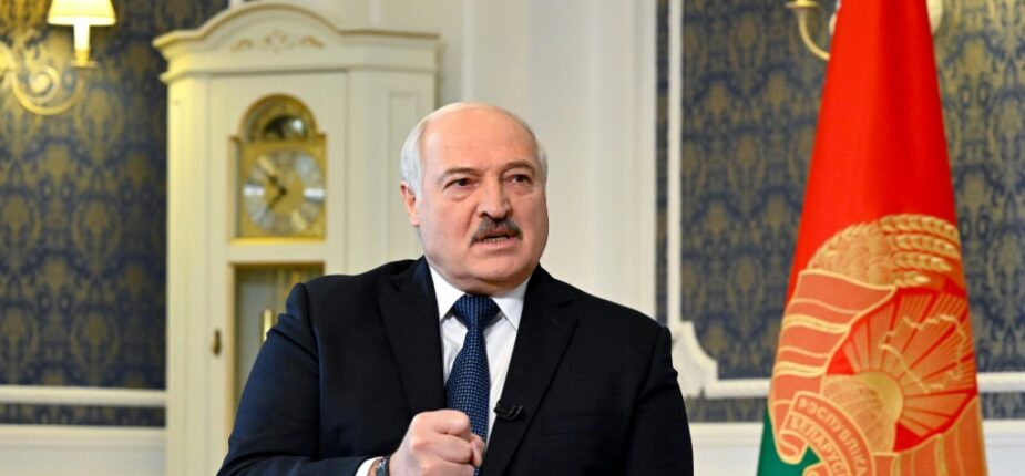 Le président du Bélarus Alexandre Loukachenko lors d'une interview exclusive données à l'AFP à Minsk le 21 juillet 2022