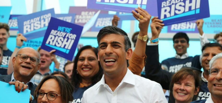 Rishi Sunak, candidat au poste de Premier ministre britannique, le 23 août à Birmingham