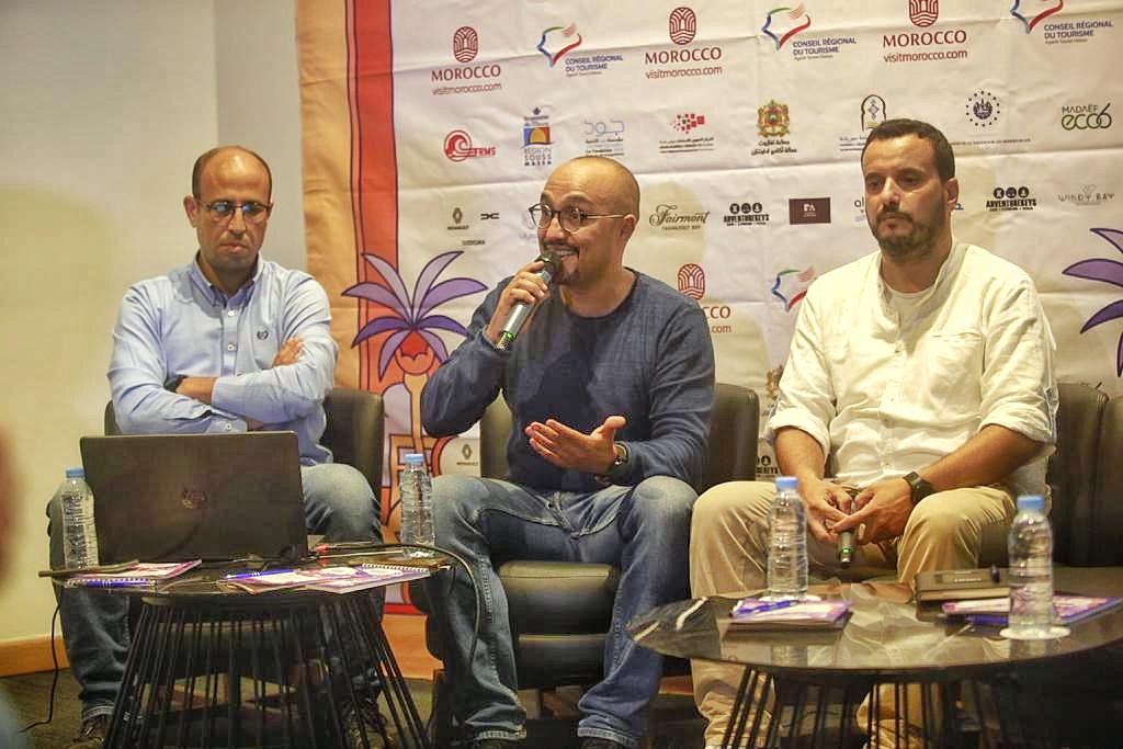 Rachid Moutchou Said Bella Association Taghazout Surf Expo et Mohamed Khilaji Directeur Technique FRMS